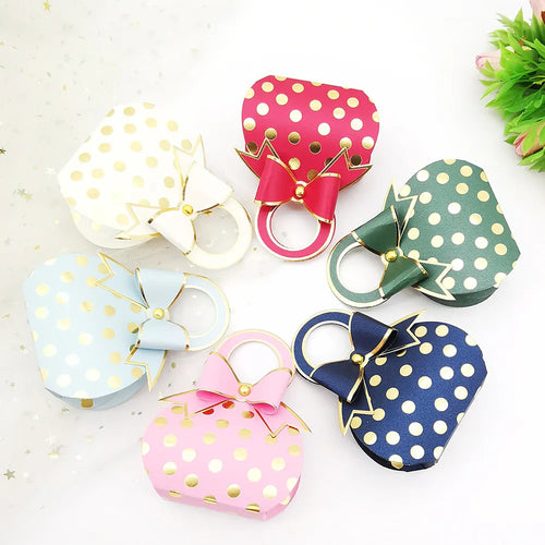 Adorable 10Pcs Cute Polka Dot Purse Design Gift Boxes - Ailime Designs