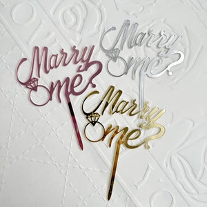 Ailime Designs -  Bride & Groom Ring Ceremony Cake Toppers