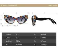 Load image into Gallery viewer, Crystal Bling Design Cat Eye Sunglasses - Ailime Designs