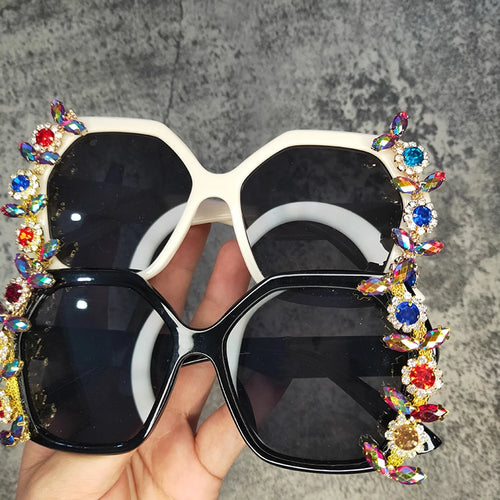 Crystal Leaf Design Sunglasses - Ailime Designs