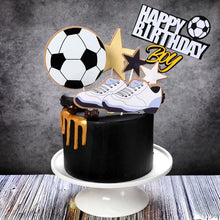 Load image into Gallery viewer, Cool Soccer Theme Birthday Cake Toppers - Ailime Designs