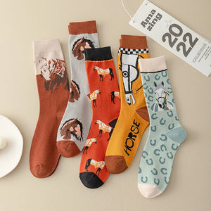 Breathable Conversational Design Women Printed Socks - Ailime Designs