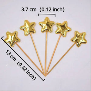 10pcs Decorative Stars & Hearts Cake Toppers - Ailime Designs