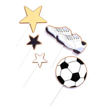 Load image into Gallery viewer, Cool Soccer Theme Birthday Cake Toppers - Ailime Designs