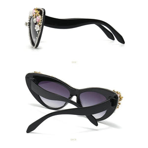 Crystal Bling Design Cat Eye Sunglasses - Ailime Designs