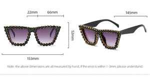 Cool Square Rhinestone Sunglasses - Ailime Designs