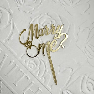 Ailime Designs -  Bride & Groom Ring Ceremony Cake Toppers