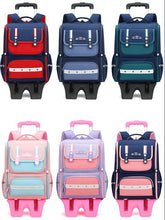 Load image into Gallery viewer, Block Print Design Girl&#39;s Trolley Backpack Luggage - Ailime Designs