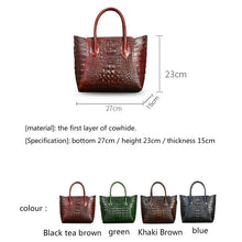 Load image into Gallery viewer, Crocodile Luxury Design Genuine Leather Handbags - Ailime Designs