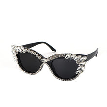 Load image into Gallery viewer, Cat Eye Red/White Crystal Design Sunglasses - Ailime Designs