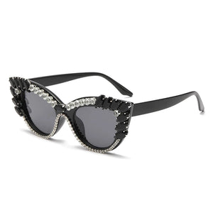 Cat Eye Crystal Fashion Sunglasses - Ailime Designs