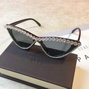 Crystal Fashion Style Cat Eye Sunglasses - Ailime Designs