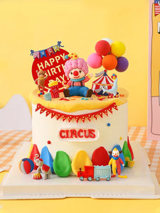 Circus Soft Theme Birthday Cake Toppers - Ailime Designs