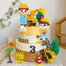 Load image into Gallery viewer, Construction Truck Toys Cake Toppers - Ailime Designs