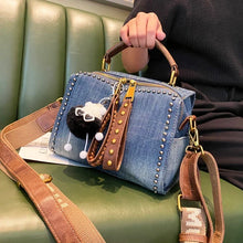 Load image into Gallery viewer, Casual Denim  Rivet Design Crossbody Handbag - Ailime Designs