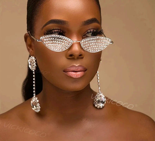 Cool Small Oval Pearl Design Sunglasses - Ailime Designs