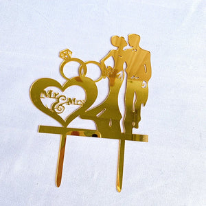 Ailime Designs -  Decorative Groom & Bride Cake Toppers