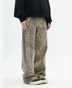 Casual Leopard Denim Pants - Ailime Designs