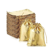 Load image into Gallery viewer, 50pcs Gold Lamay Drawstring Small Gift Bag Pouches - Ailime Designs