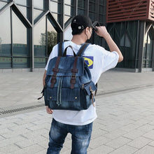 Load image into Gallery viewer, Casual Blue Wash Double Buckle Backpacks - Ailime Designs