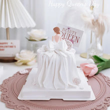 Load image into Gallery viewer, Bridal Girl White Dress Cake Topper - Ailime Designs