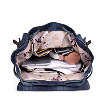 Load image into Gallery viewer, Casual Blue Wash Double Buckle Backpacks - Ailime Designs