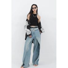 Load image into Gallery viewer, Backward Style Women&#39;s Overlay Denim Pants - Ailime Designs