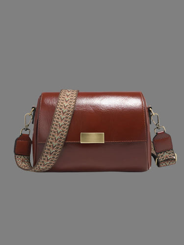 Brown Shoulder Strap Genuine Leather Handbags - Ailime Designs