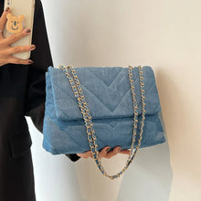 Load image into Gallery viewer, Chic Design  Geometric  Quilted Denim Handbags - Ailime Designs