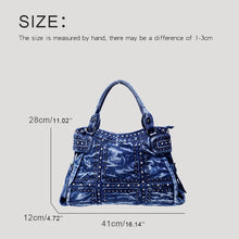 Load image into Gallery viewer, Double Handle Oversize Denim Totebag - Ailime Designs