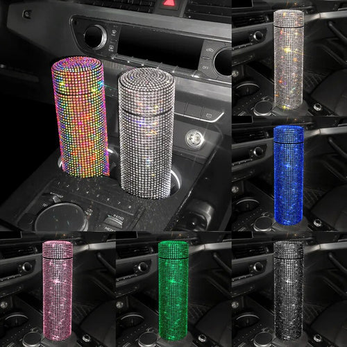 Crystal Rhinestone Design Car Tumblers - Ailime Designs