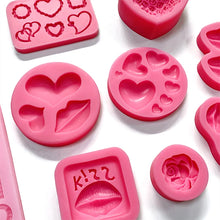 Load image into Gallery viewer, Hearts &amp; Lips Shape Silicone Molds - Ailime Designs