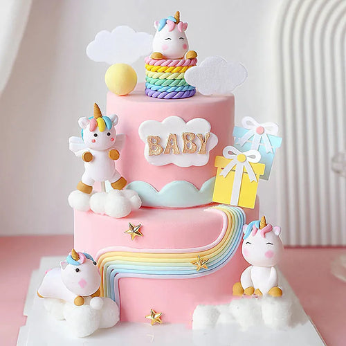 Adorable Unicorn & Rainbow Cake Toppers - Ailime Designs