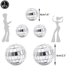 Load image into Gallery viewer, Disco Ball Silver Cake Toppers - Ailime Designs