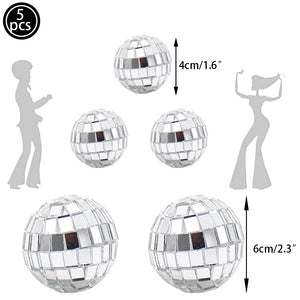 Disco Ball Silver Cake Toppers - Ailime Designs