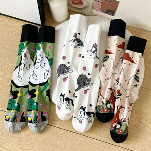 Breathable Conversational Design Women Printed Socks - Ailime Designss