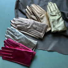 Load image into Gallery viewer, Metallic Women&#39;s Patent Leather Gloves - Ailime Designs