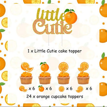 Load image into Gallery viewer, Glitter Orange Cake Toppers - Ailime Designs