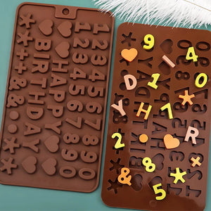 Alphabet & Numbers Shape Silicone Molds - Ailime Designs