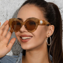 Load image into Gallery viewer, Chic Marble Design/Pearl Sunglasses - Ailime Designs