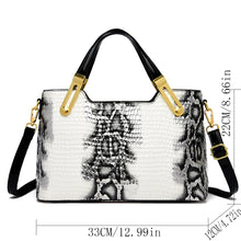 Load image into Gallery viewer, Python Printed Women Luxury PU Leather Handbags - Ailime Designs