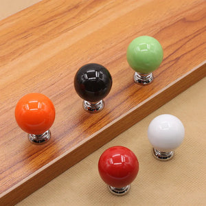 Glazed Ceramic Round Colorful Knobs - Ailime Designs