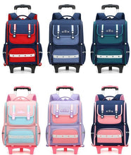 Load image into Gallery viewer, Block Print Design Girl&#39;s Trolley Backpack Luggage - Ailime Designs