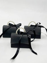 Load image into Gallery viewer, Black Embossed Elegant  Faux Pearl Handle &amp; Handbag Gift Boxes - Ailime Designs