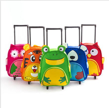 Load image into Gallery viewer, Children&#39;s Trolley Style Animal Print Design Luggage - Ailime Designs