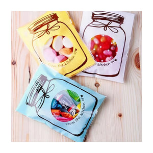 Cool 50pcs/lot Mason Jars Candy & Cookie PVC Gift Bags - Ailime Designs