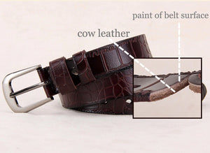 Women's High Quality Crocodile Leather Belts