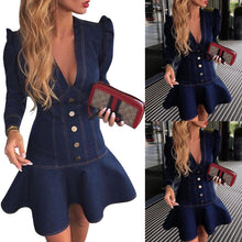 Load image into Gallery viewer, Women’s Chic Style Denim Dresses – Streetwear Fashions