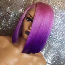 Load image into Gallery viewer, Best Straight Purple Lace Front Human Hair Wigs -  Ailime Designs