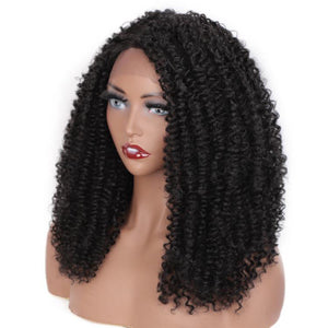 Kinky Curly Black Synthetic Black Curly Wigs -  Ailime Designs